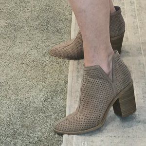 DV by Dolce Vita Closed Toe Bootie Perforated with Suede feel